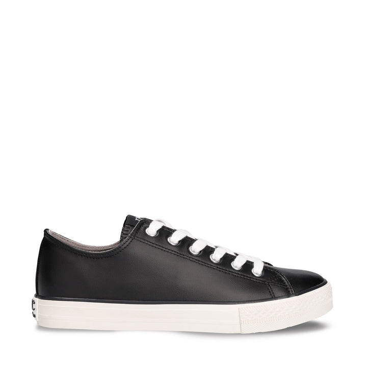 baskets vegan en cuir de pomme noir