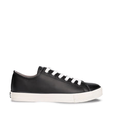Load image into Gallery viewer, baskets vegan en cuir de pomme noir