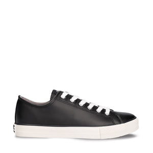 baskets vegan en cuir de pomme noir