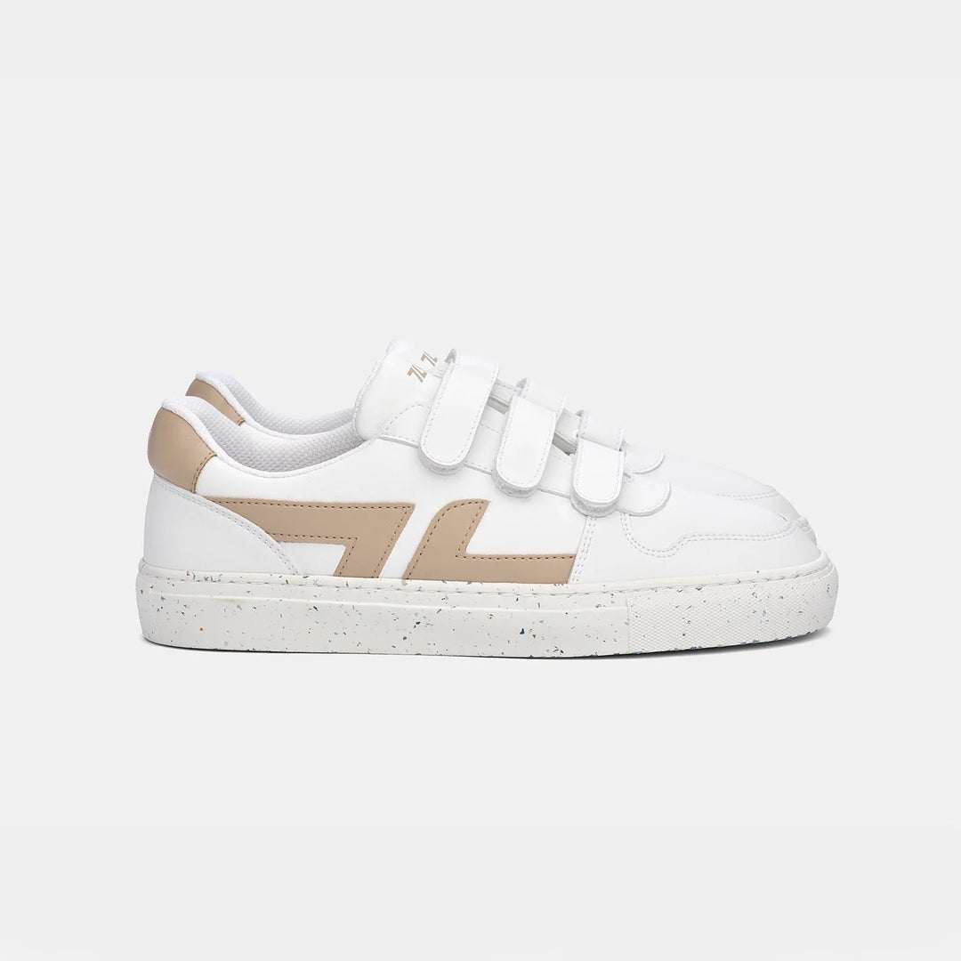 baskets en cuir vegan à scratch velcro