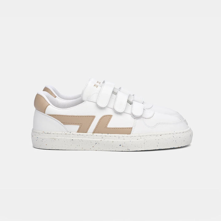 baskets en cuir vegan à scratch velcro