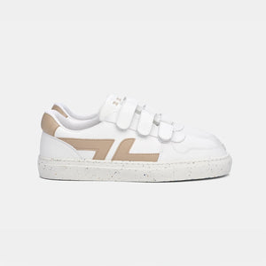 baskets en cuir vegan à scratch velcro