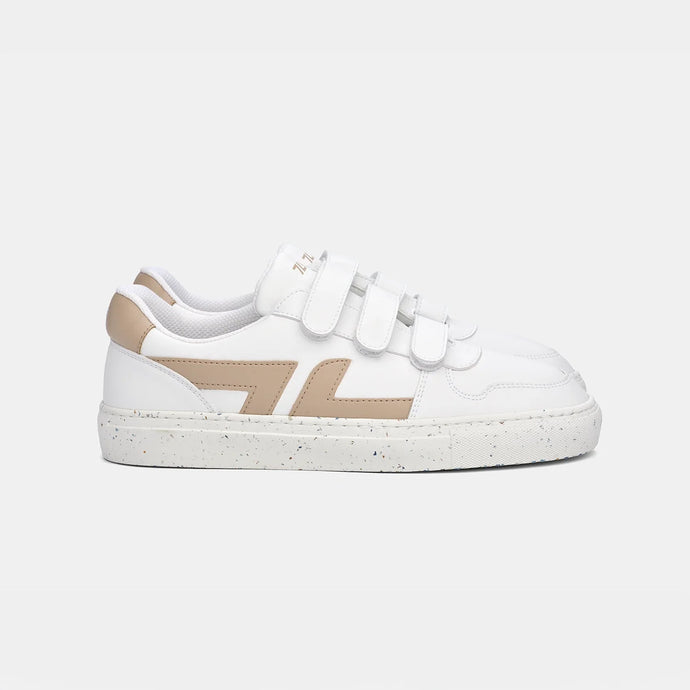 baskets en cuir vegan à scratch velcro