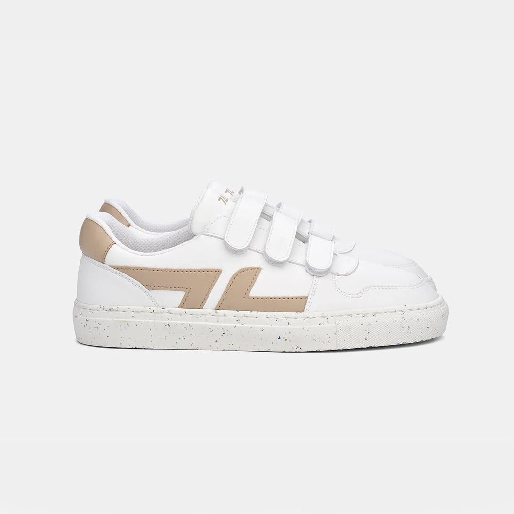 baskets en cuir vegan à scratch velcro