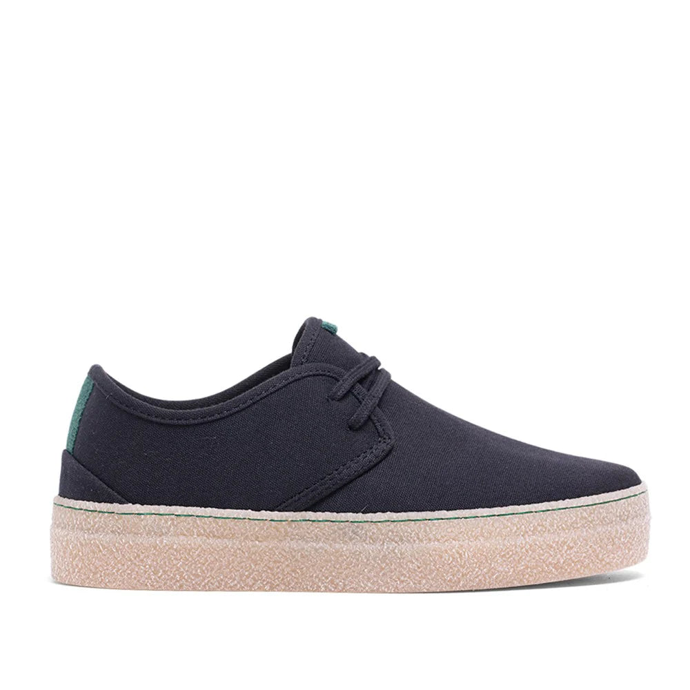 basket vegan en toile recylée noire
