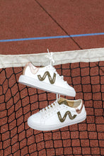 Charger l&#39;image dans la galerie, Straps personnalisées kaki pour baskets vegan femme