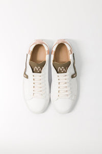 Sneakers customisées vegan Wild Walker kaki