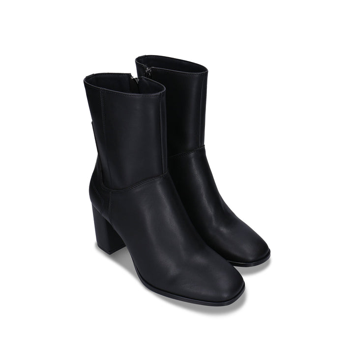 bottines noires à talons