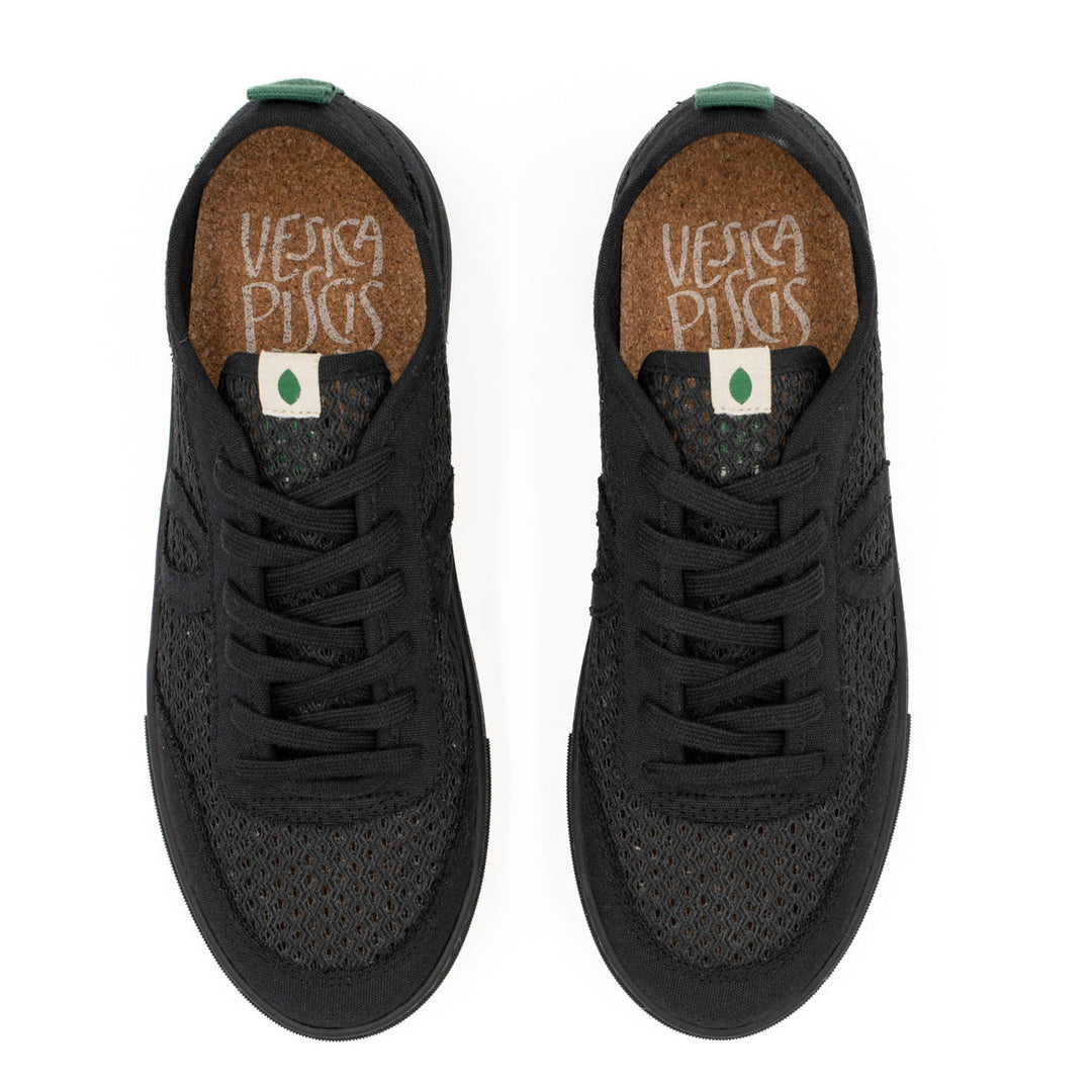 black sneakers