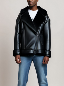 blouson aviateur noir pour homme