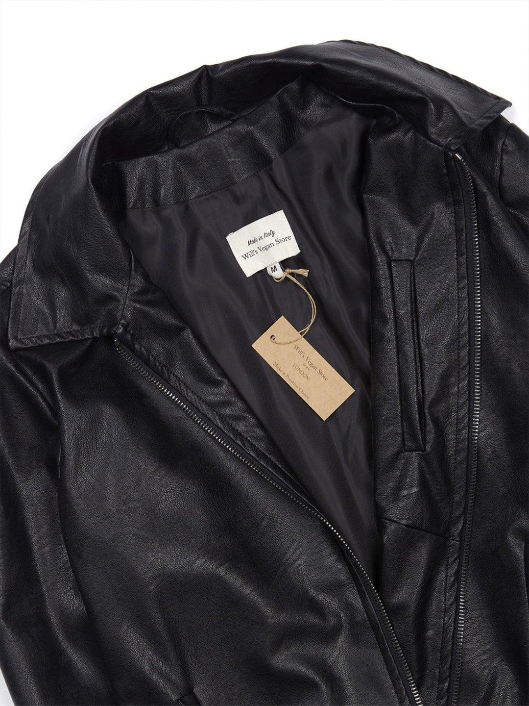 blouson en cuir vegan noir