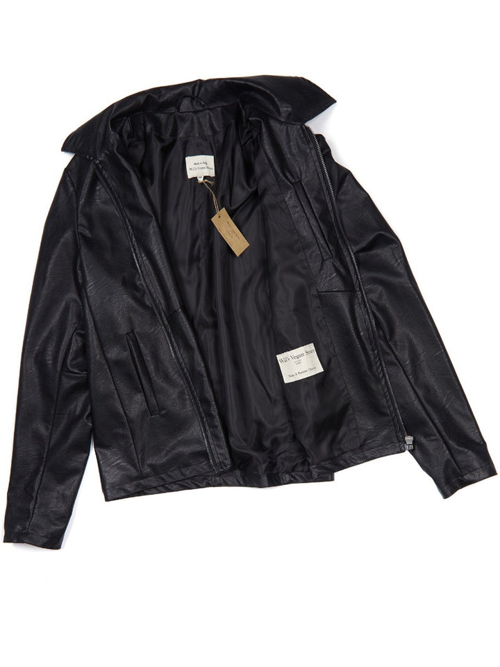 blouson en cuir vegan homme