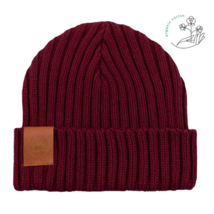 bonnet cotélé bordeaux