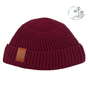 bonnets docker bordeau en coton bio
