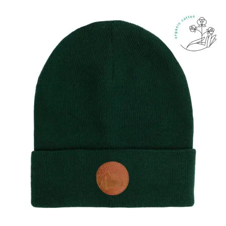 bonnet vert bouteille en coton bio arque Kabak