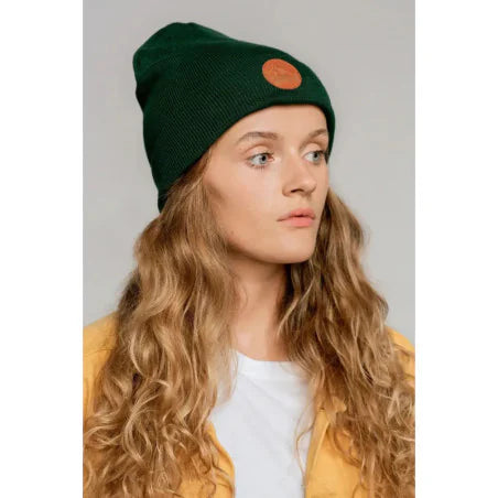 bonnet vert bouteille en coton bio arque Kabak