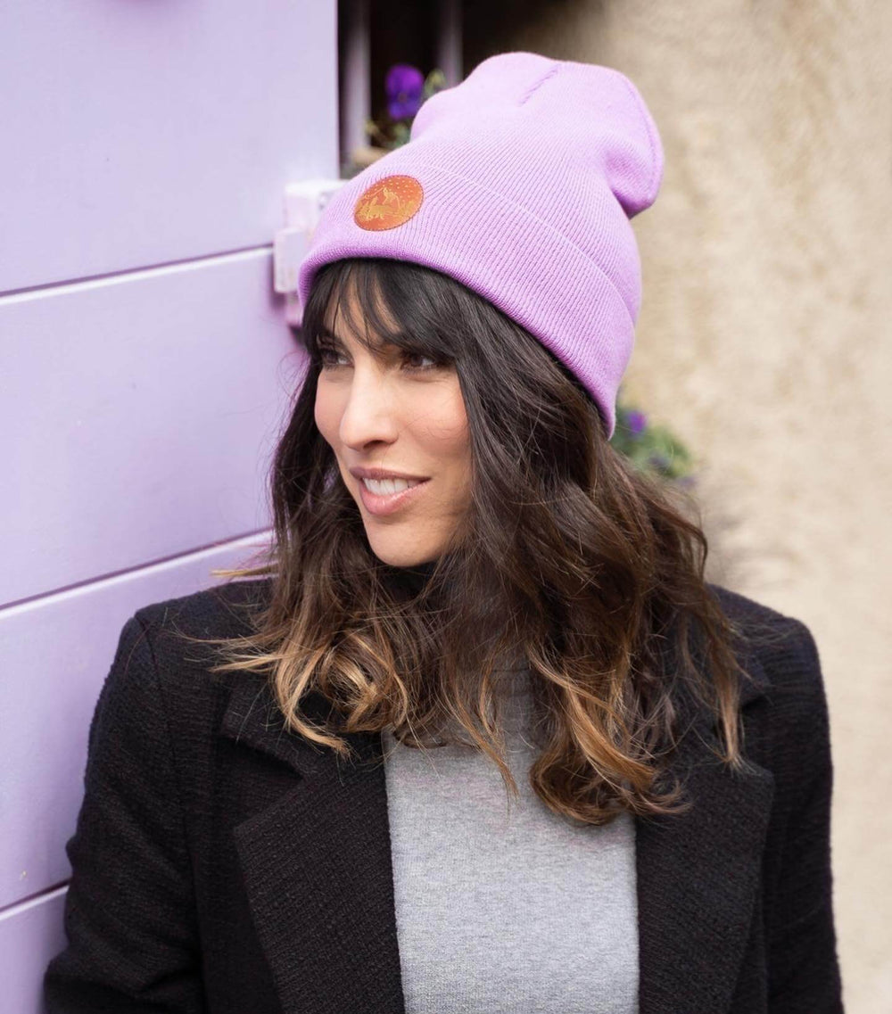 bonnet écologique mauve