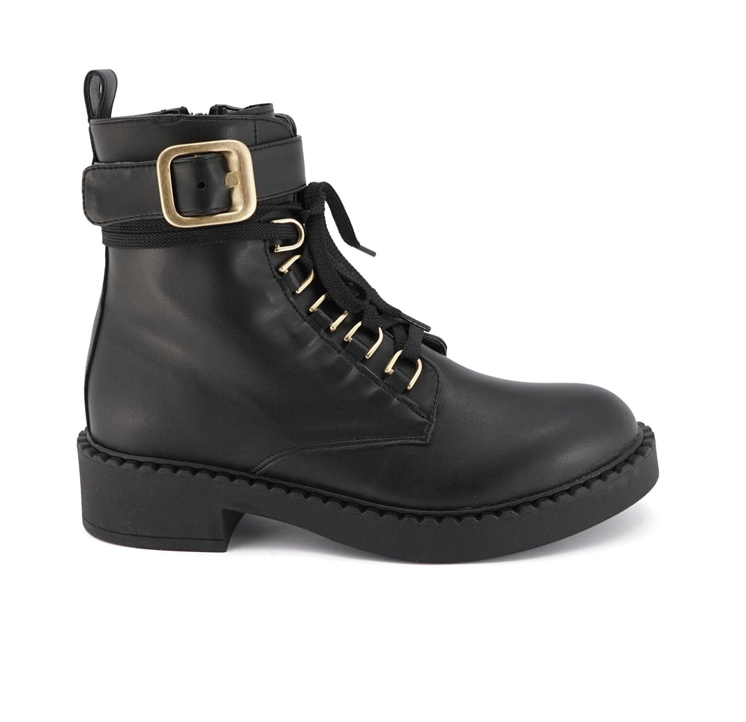 bottines vegan noires à lacets