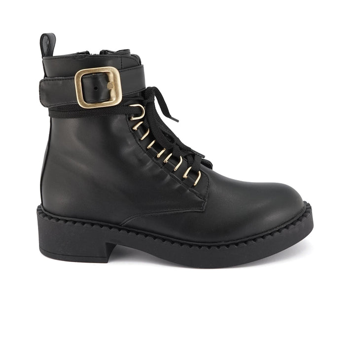 bottines vegan noires à lacets