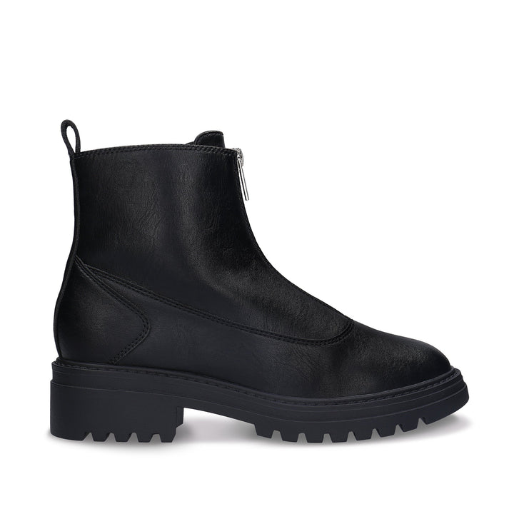 boots noire vegan pour femme au style épuré et minimaliste avec zip à l&