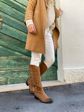 Charger l&#39;image dans la galerie, bottes Santiag vegan marron