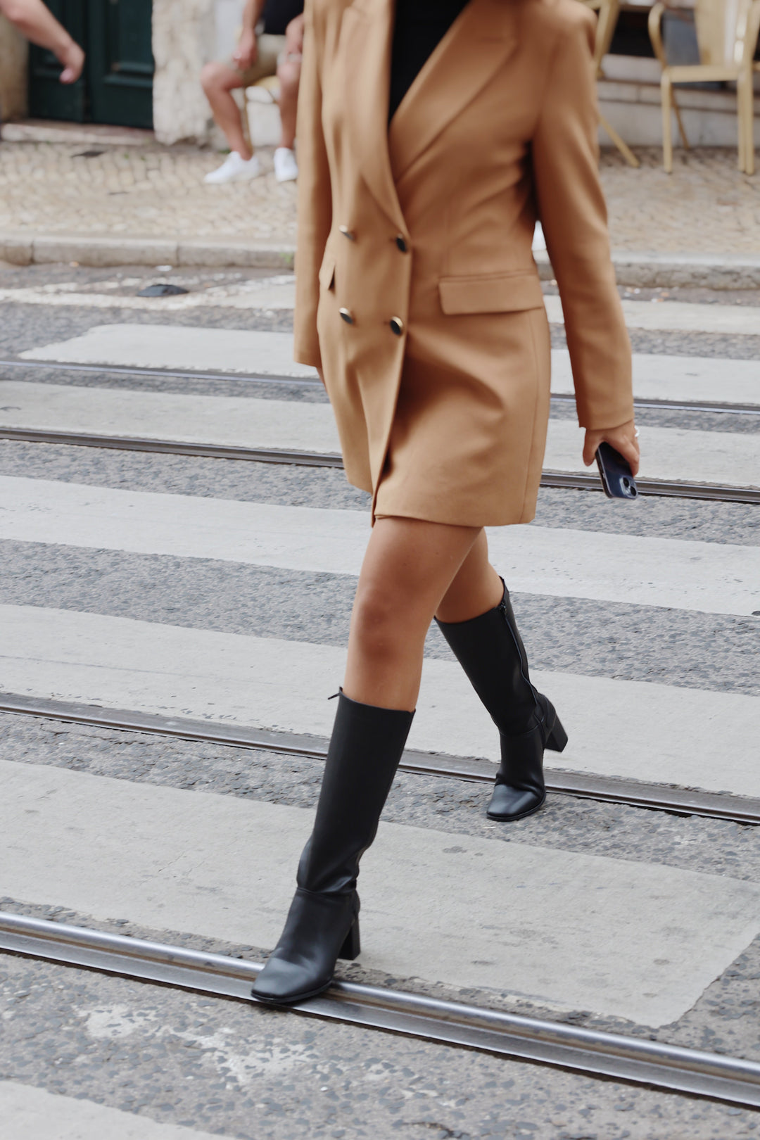 bottes vegan à talons hauts noires