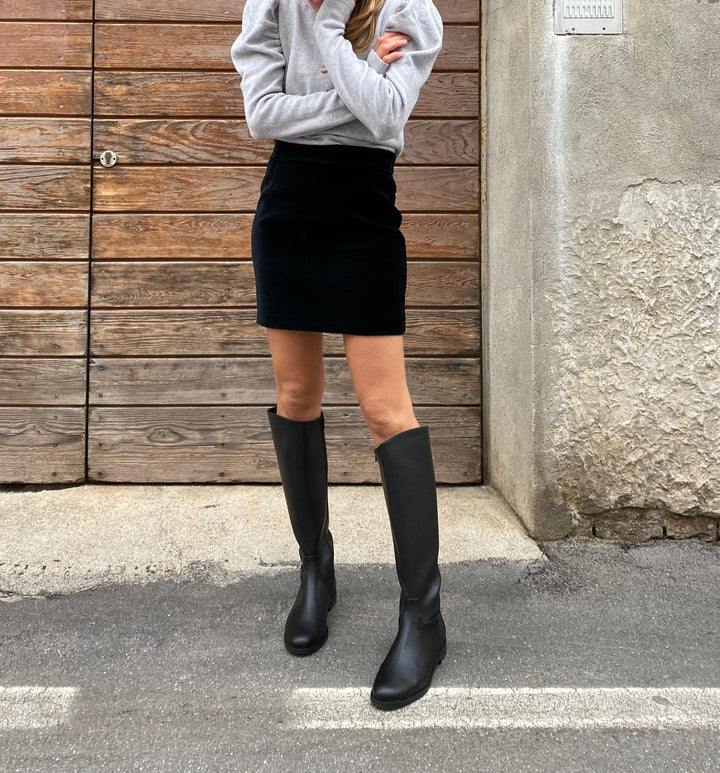Bottes hautes vegan noirs pour les femmes