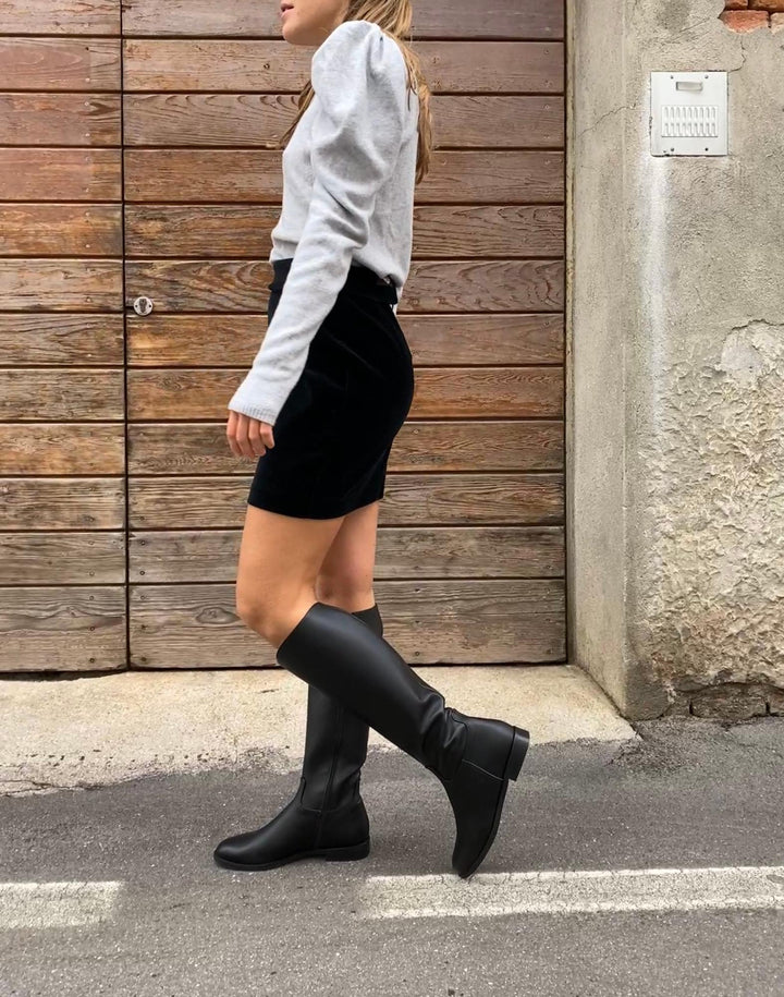 Bottes hautes vegan noirs pour les femmes
