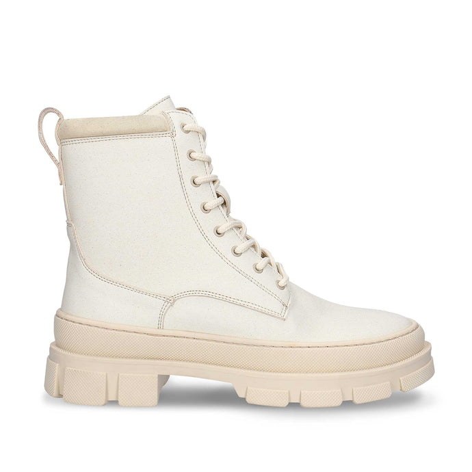 Bottines vegan chunky blanches à lacets