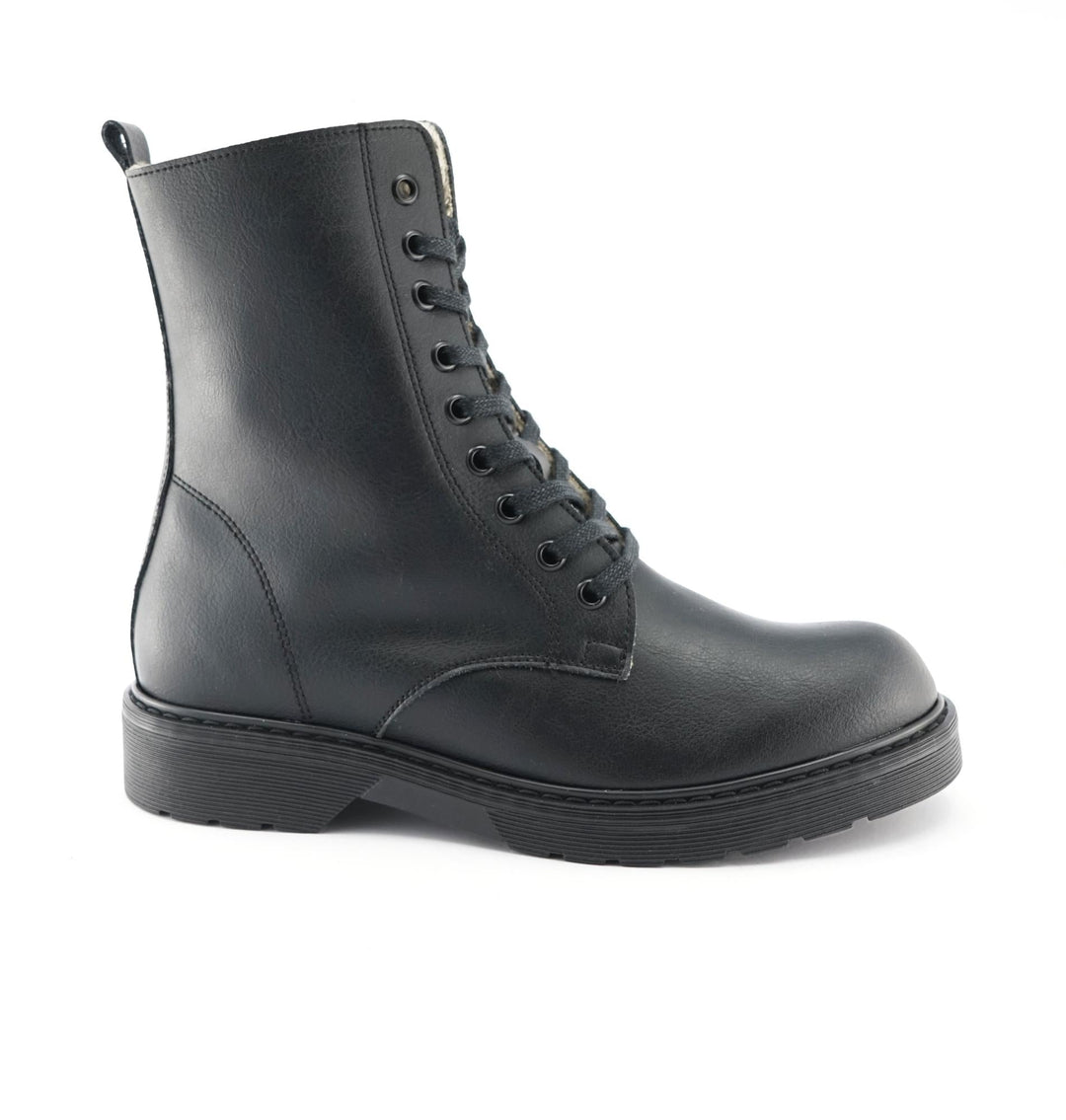Bottines fourrées vegan noirs unisex