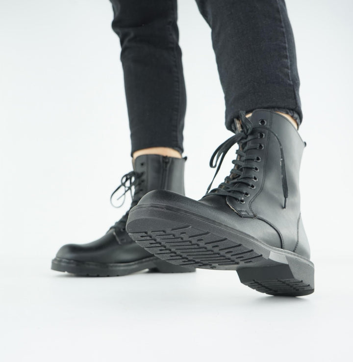 Bottines fourrées vegan noirs unisex