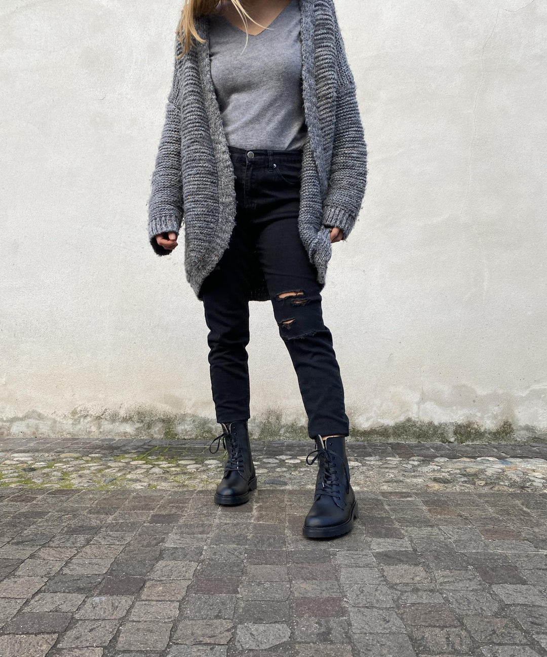 Bottines fourrées vegan noirs unisex