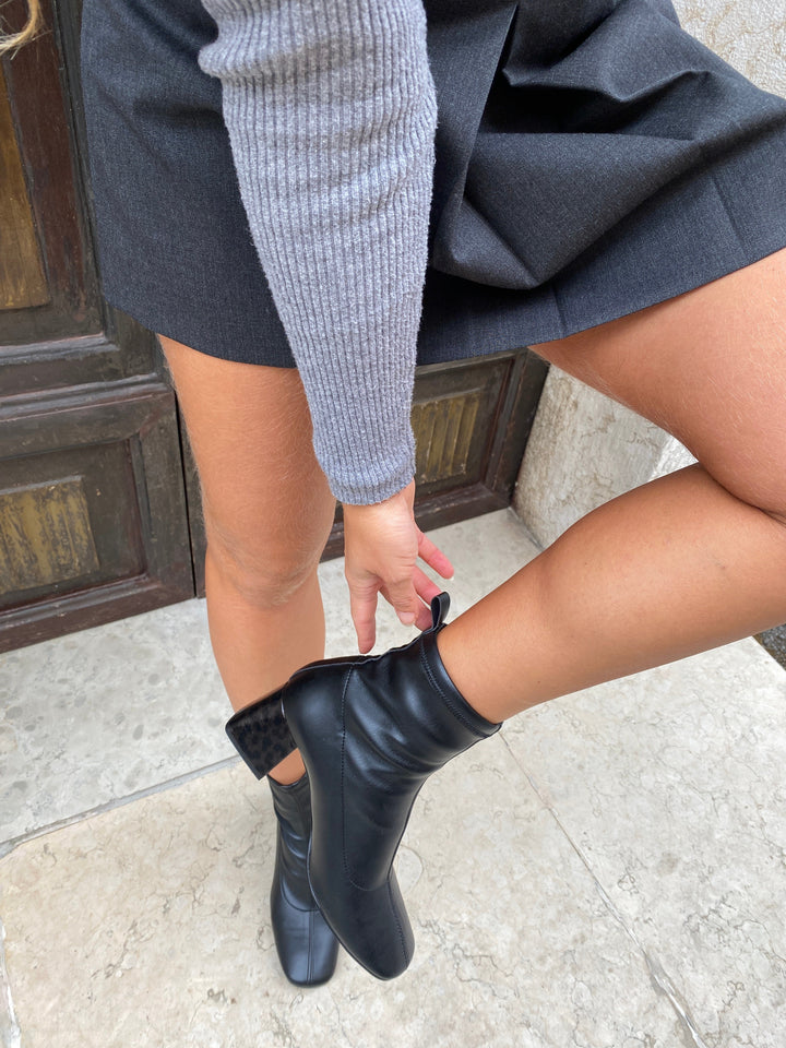 Bottines noires style vintage 70&