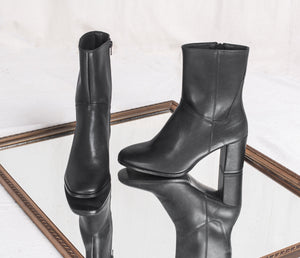 bottines noires à talons 
