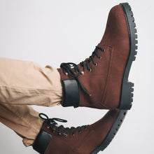 Load image into Gallery viewer, Bottines de randonnée vegan marron