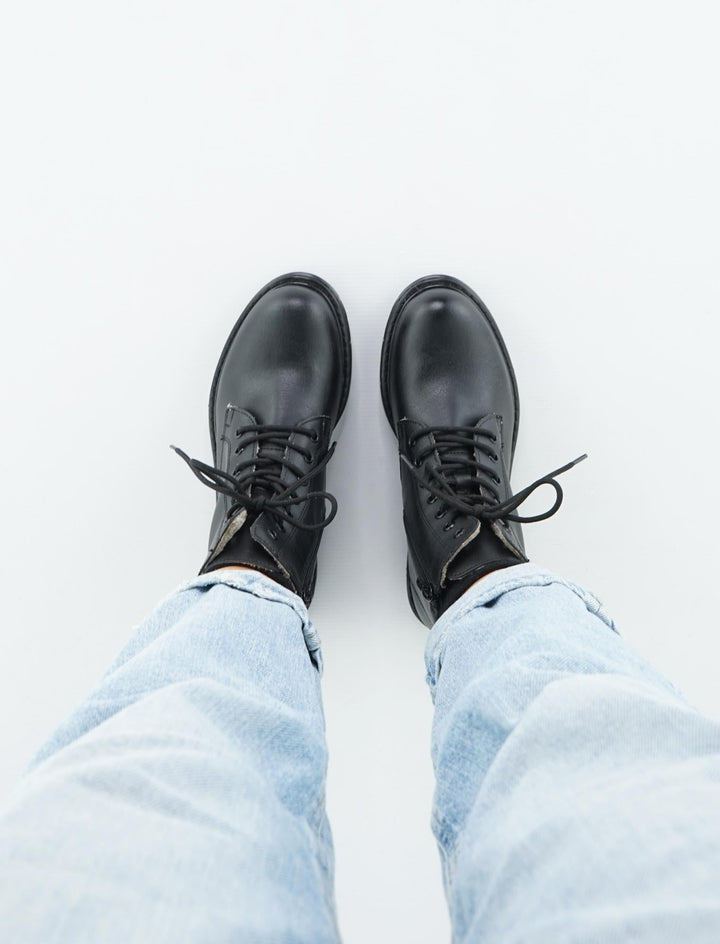 Bottines noirs vegan fourrées