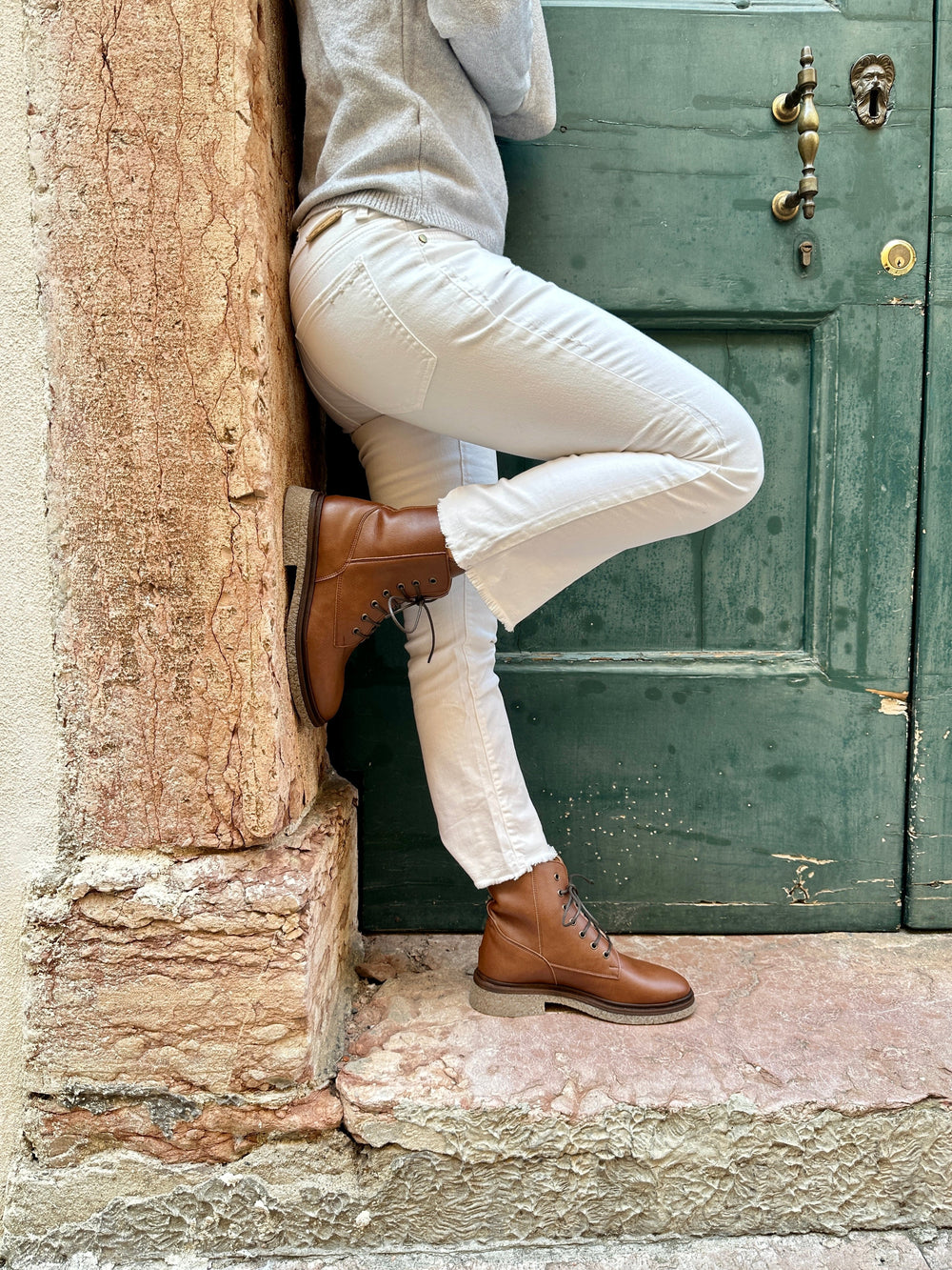 bottines vegan marron
