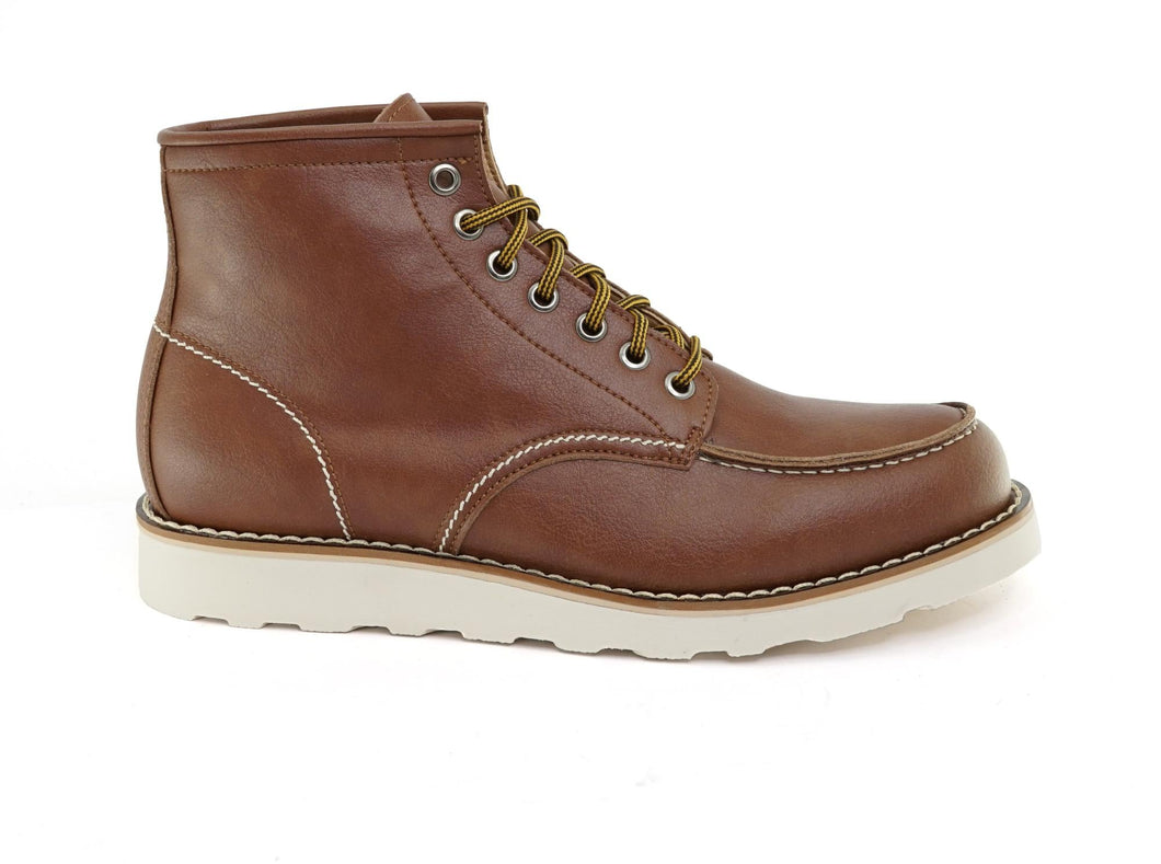 bottines vegan à lacet marron