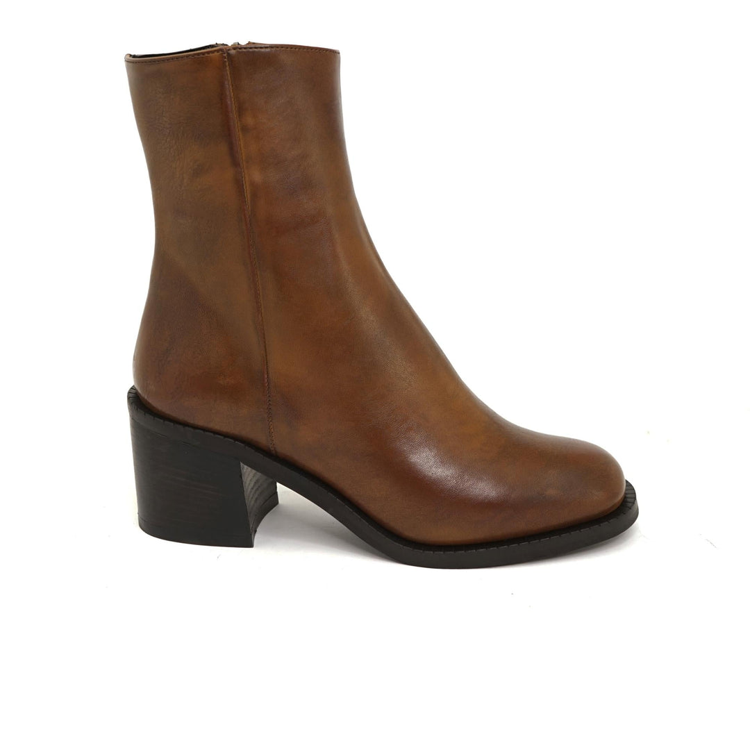 bottines vegan marron style vintage 70's