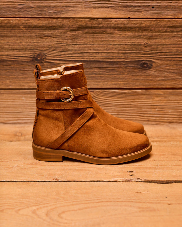 Bottines vegan de la marque Minuit sur Terre, modèle Marmotte Camel