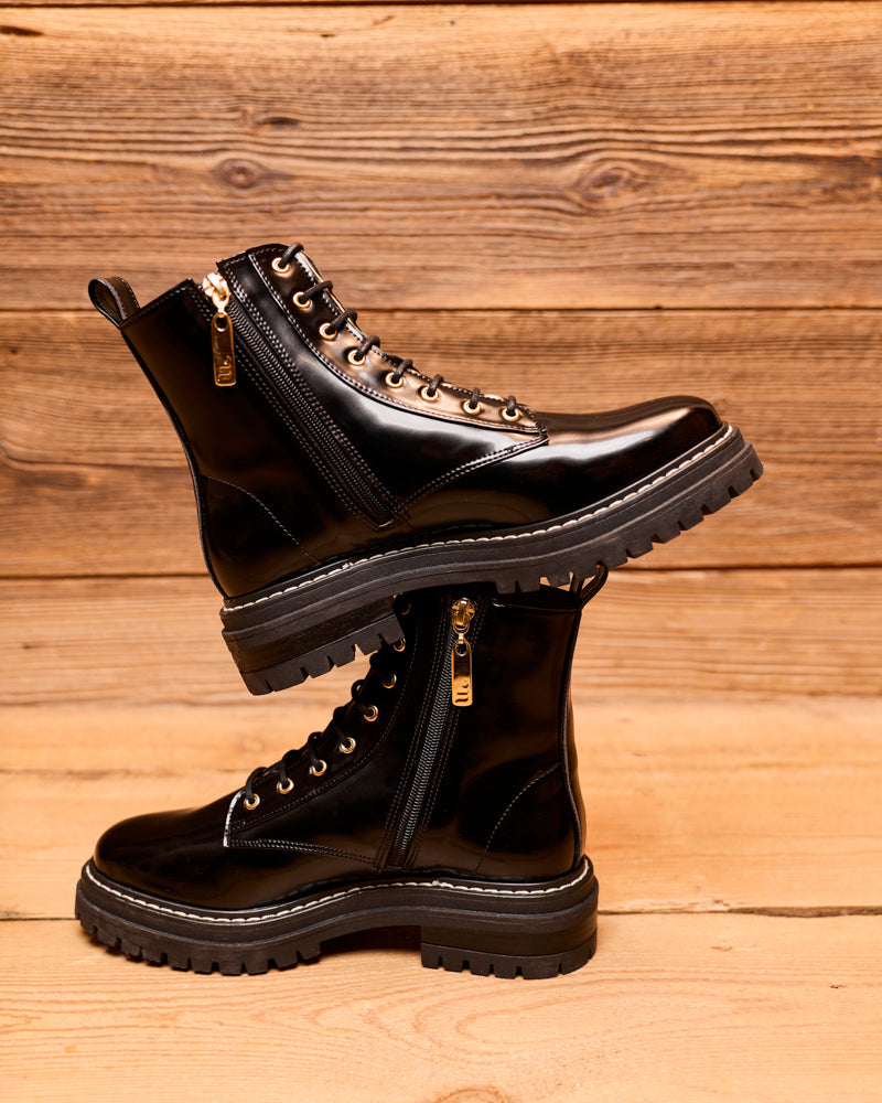 Bottines vegan de la marque Minuit sur Terre, modèle Sybelles Noir
