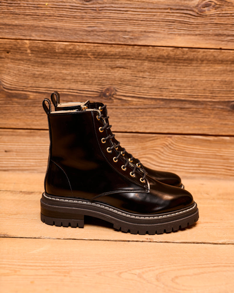 Bottines vegan de la marque Minuit sur Terre, modèle Sybelles Noir