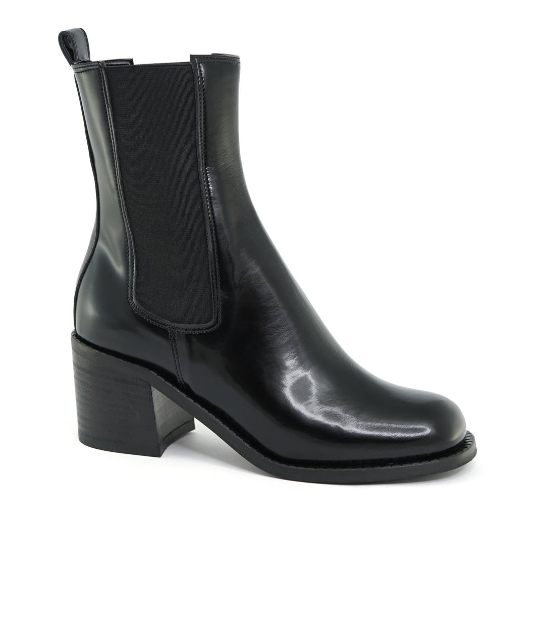 bottines vegan noires vernies à talons