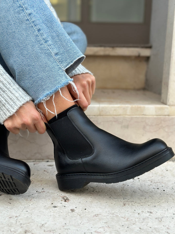 Bottines noirs vegans pour femme