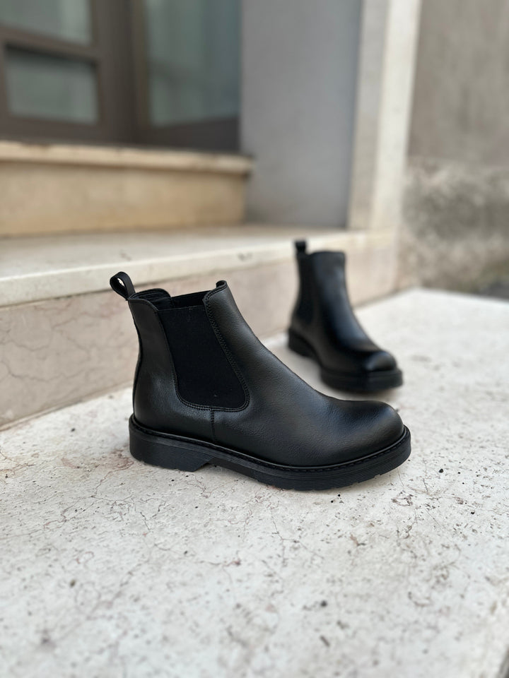 Bottines noirs vegans pour femme