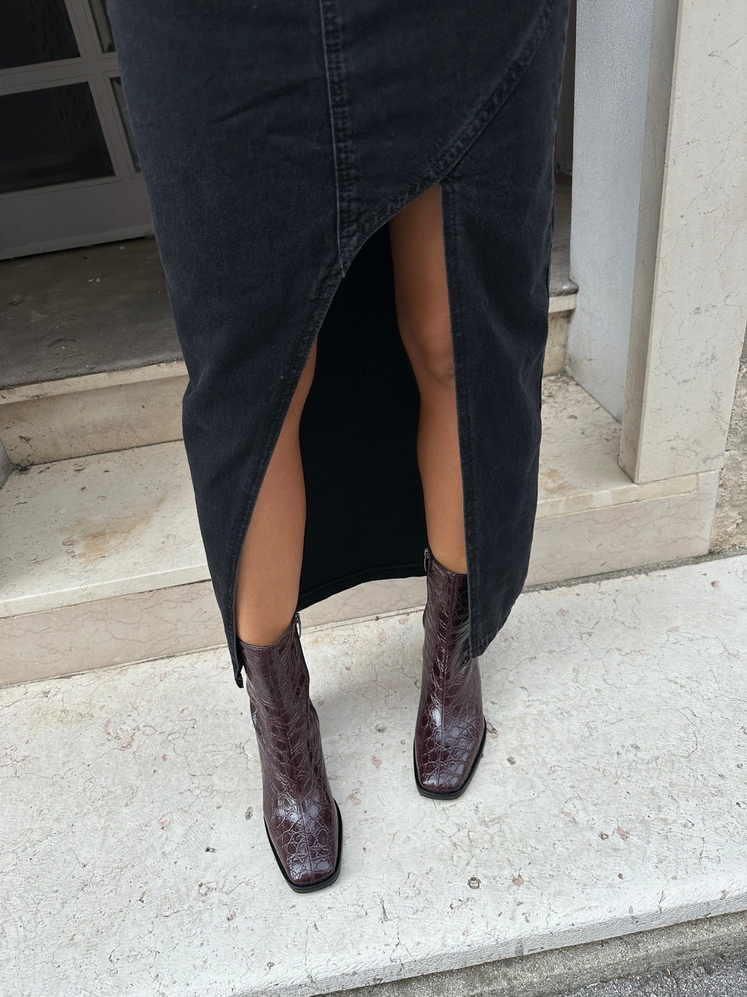 bottines bordeau pour carré