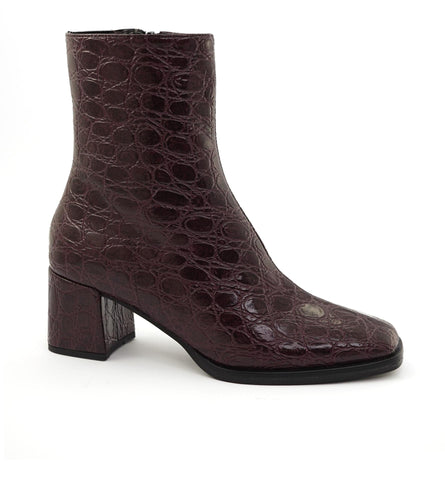 bottines  bordeaux style vintage