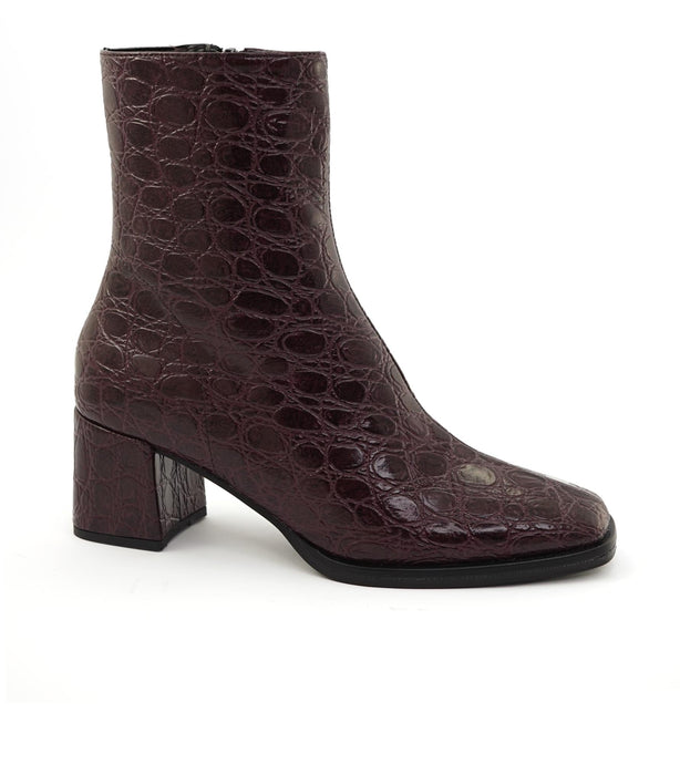 bottines  bordeaux style vintage