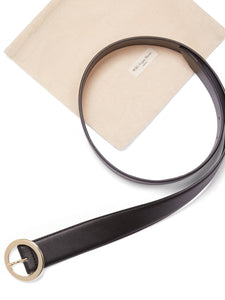 ceinture vegan femme noire avec boucle ronde