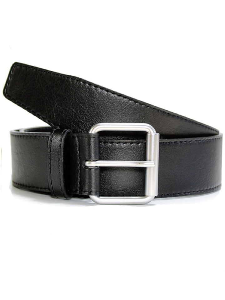 ceinture noir en cuir vegan 